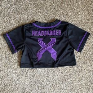 Excision Headbanger Women’s Crop Top Baseball Jersey